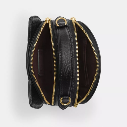 Canteen Crossbody Bag With Halloween Cat - Black