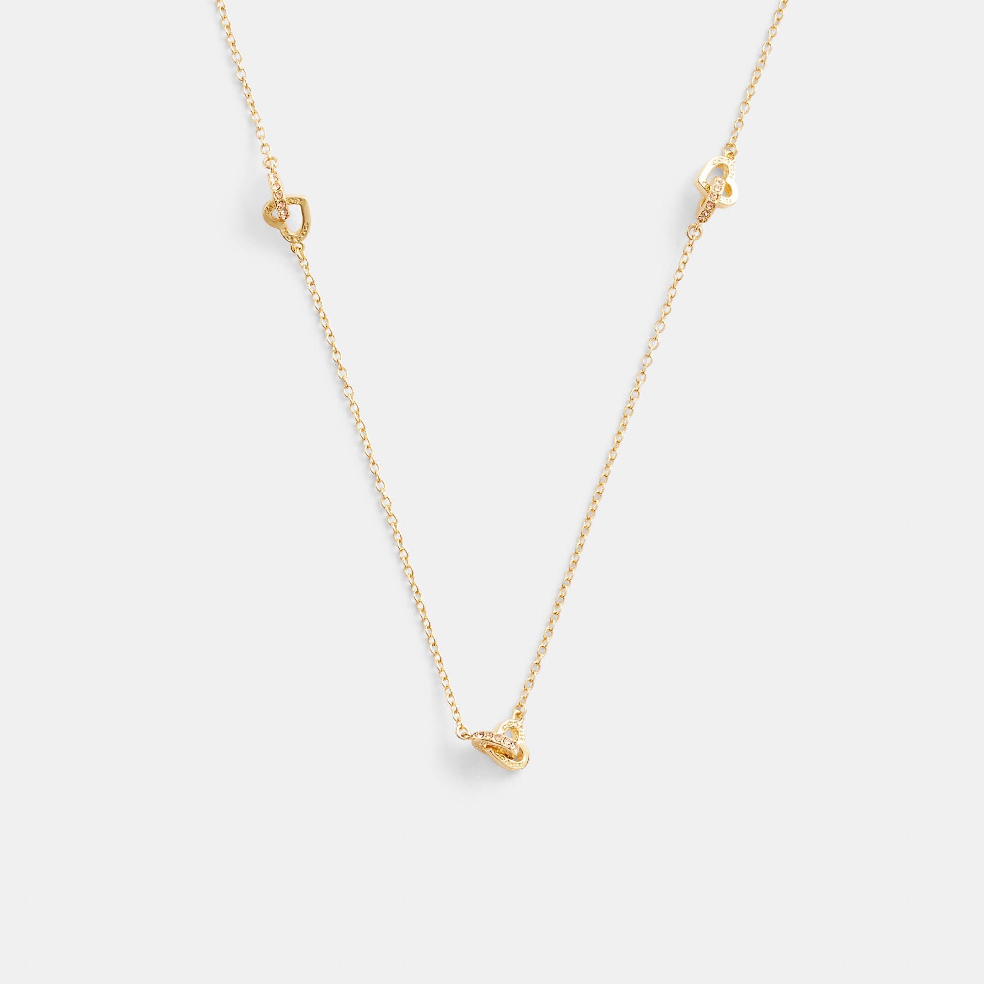 Coathtch Coathtth Outlet Interlocking Open Circle Heart Long Necklace