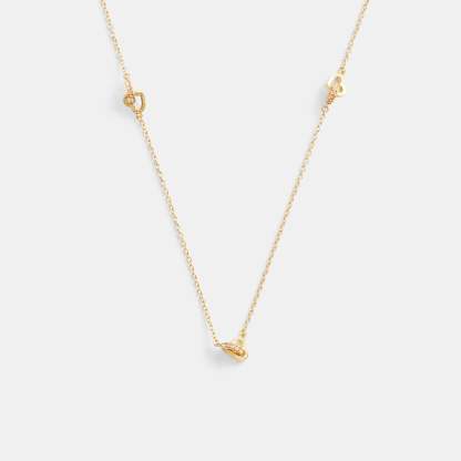 Coathtch Coathtth Outlet Interlocking Open Circle Heart Long Necklace