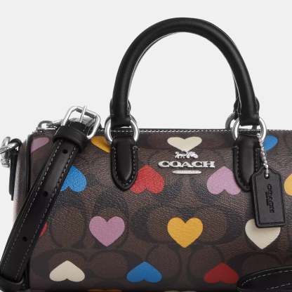 Coathtch  Lacey Crossbody In Signature Canvas With Heart Print