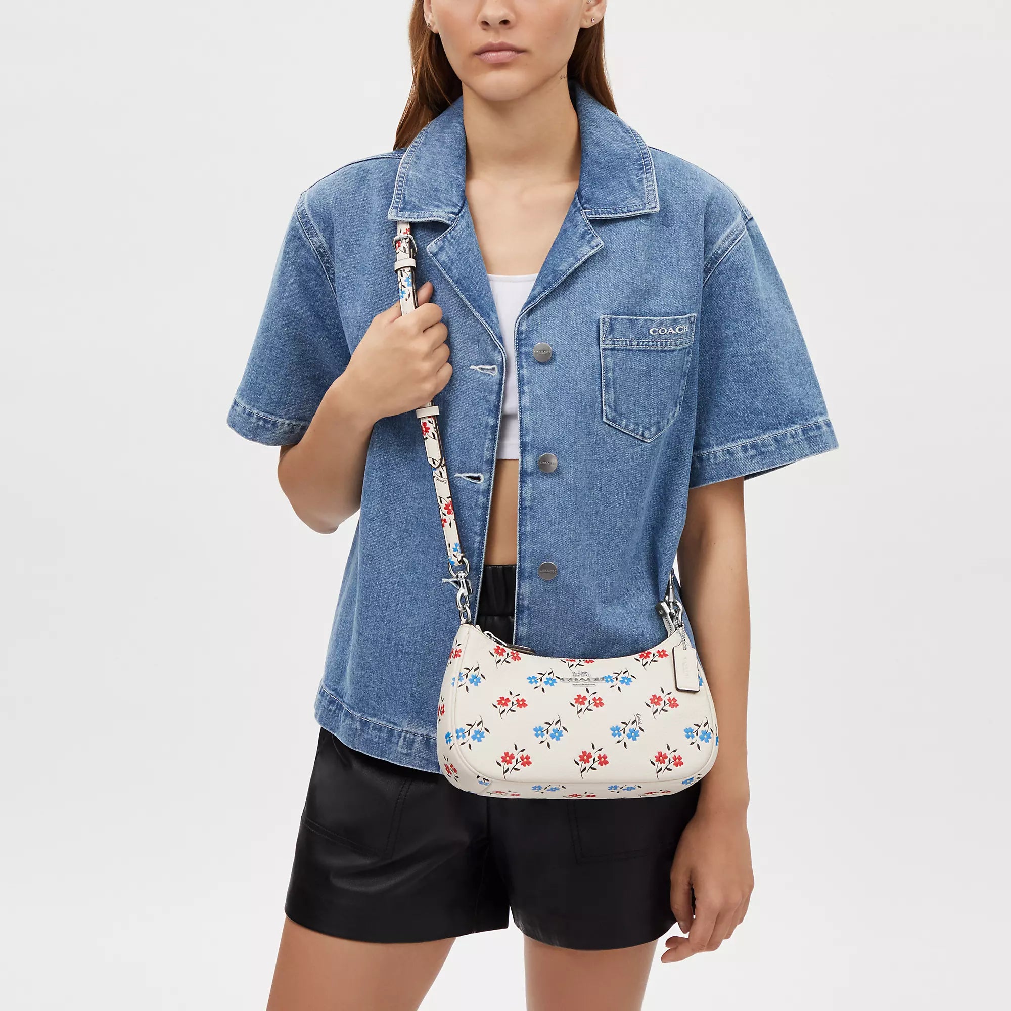 Coathtch Shoulder Bag With Floral Print