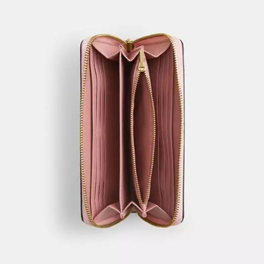 Long Zip Around Wallet In Signature Canvas