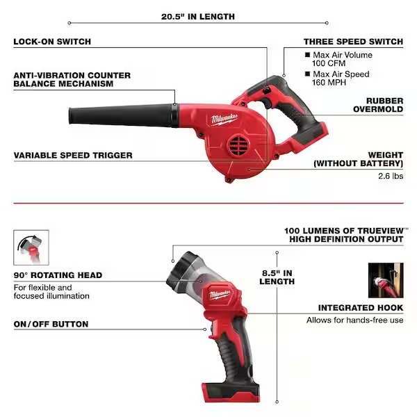 M18 18-Volt Lithium-Ion Cordless Combo Kit