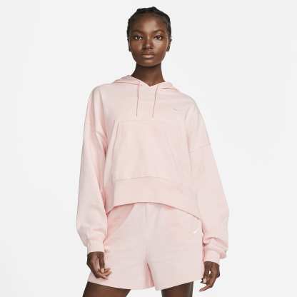Sportswear - Women's Oversized Jersey Pullover Hoodie