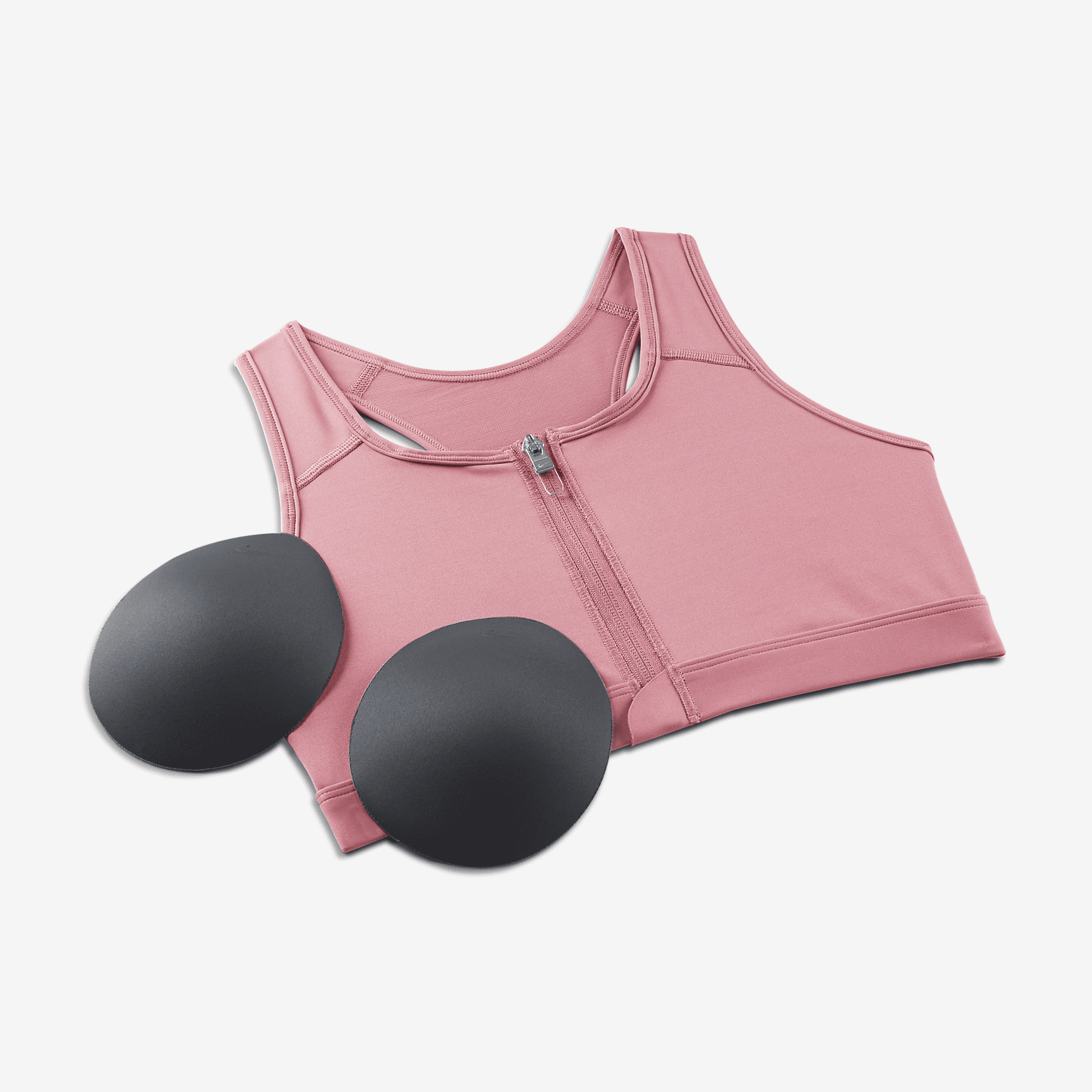 Women Medium-Support Padded Zip-Front Sports Bra
