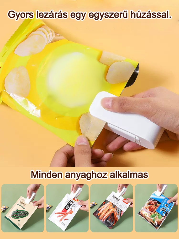 mini zacskó záró gép