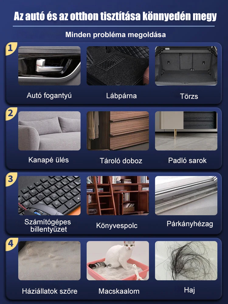 Többfunkciós hordozható porszívó