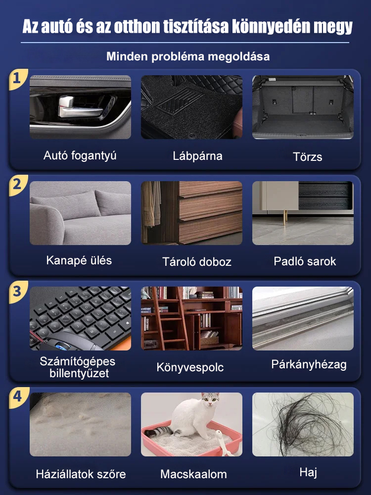 Többfunkciós hordozható porszívó