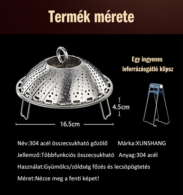 Többfunkciós összecsukható gőzölő
