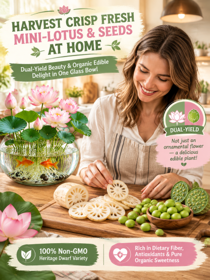 Direct Nursery Deal 🌸 Hydroponic Mini Lotus | Water Only No Soil | Natural Air Purifier | 8-Month Bloom 🪷