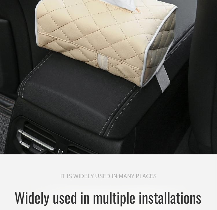 User placing tissues into car sun visor tissue box