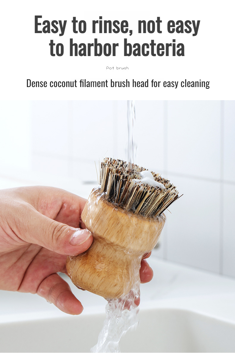 Household cleaning brush for dishes and utensils