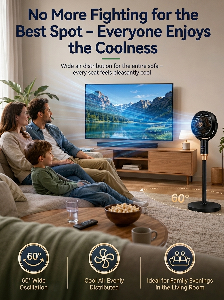 🌬️ 3D Touch-Control 3-Min Whole Room Cooling | Ultra-Quiet Under 25dB | Low Running Cost | Half Price Clearance!