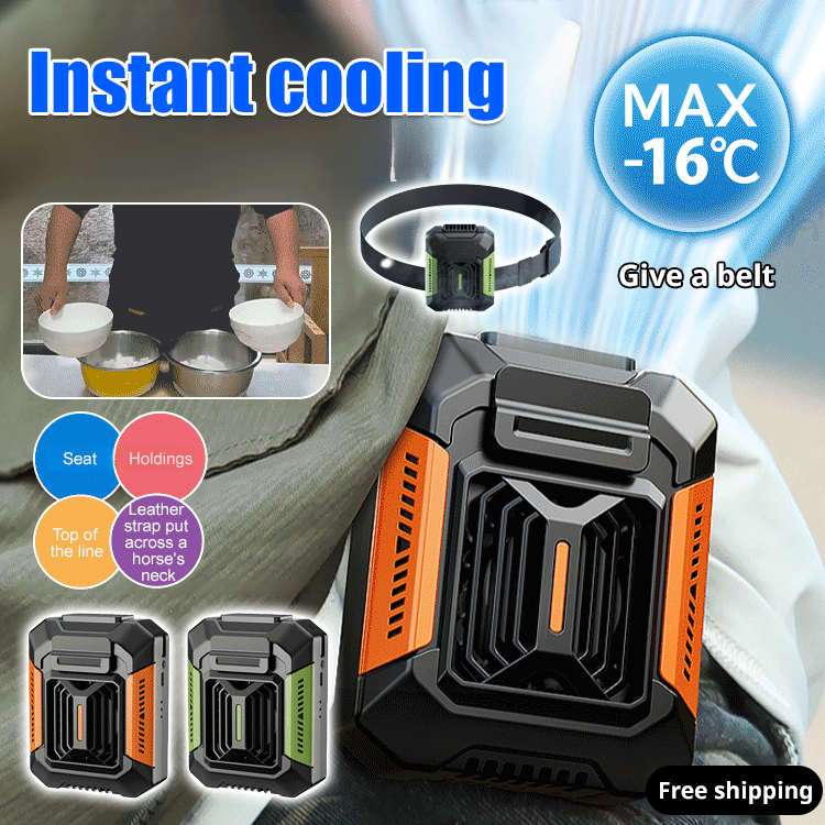 Outdoor full-body cooling device [flashlight + rechargeable treasure]AI intelligent cooling chip and silent motor release cool air as soon as it starts. It lowers the temperature of the sensation by 10 degrees Celsius in a short time!