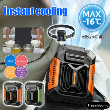 Outdoor full-body cooling device [flashlight + rechargeable treasure]AI intelligent cooling chip and silent motor release cool air as soon as it starts. It lowers the temperature of the sensation by 10 degrees Celsius in a short time!