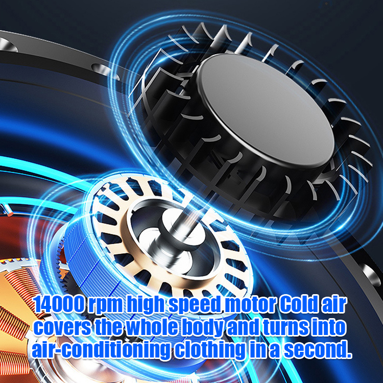 Outdoor full-body cooling device [flashlight + rechargeable treasure]AI intelligent cooling chip and silent motor release cool air as soon as it starts. It lowers the temperature of the sensation by 10 degrees Celsius in a short time!