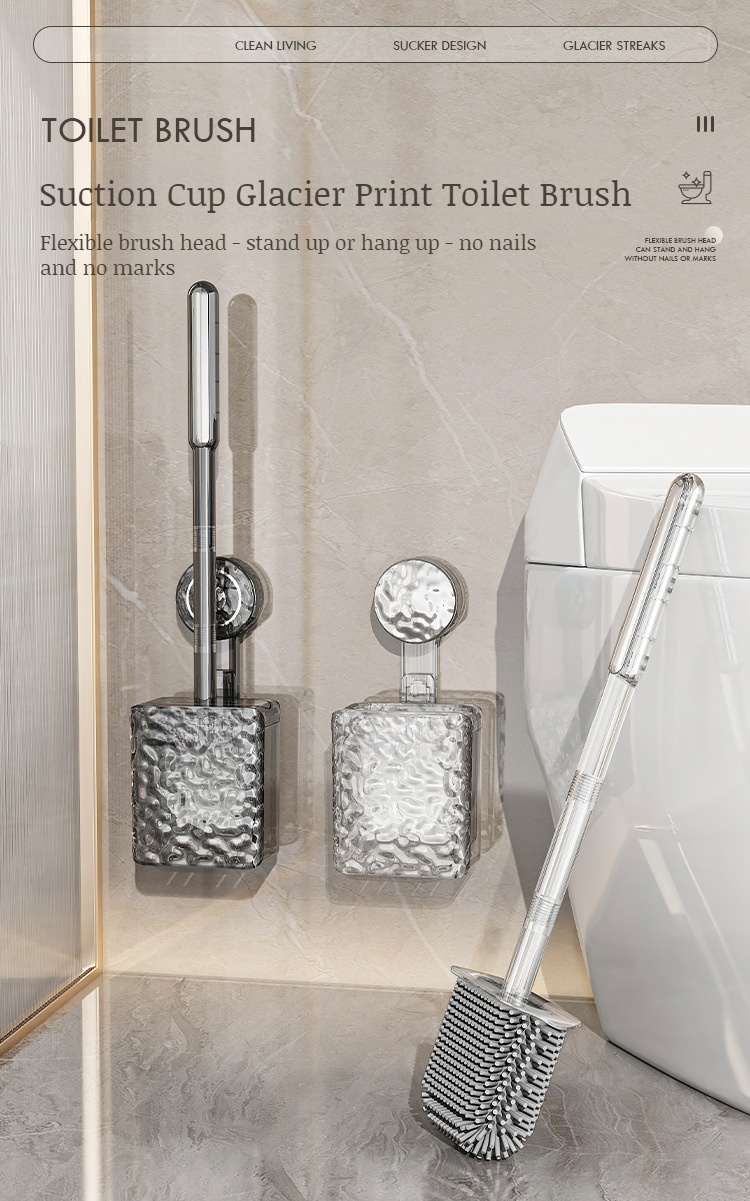 Household corrugated toilet brush for deep cleaning