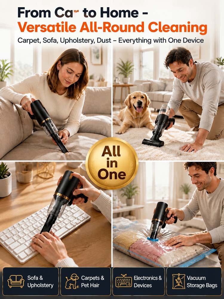 🌪️⚡ 32,000 Pa storm-force suction erases all dirt instantly!