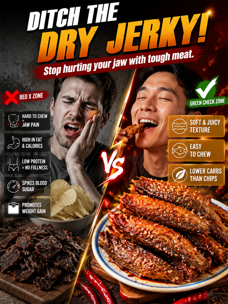 【280 fish per pack】Ultimate Melt-in-Mouth Slow Roasted Wild Fish | Melt-In-Mouth Juicy 🐟 Premium Hand-Torn Juicy Fillets 🤤