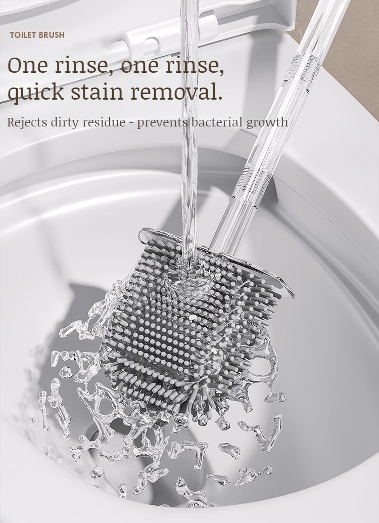 Toilet brush set with holder for organized storage