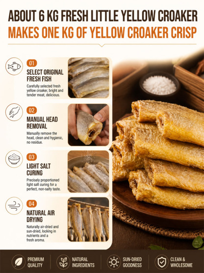 【One bag / 100 fish】Ready-to-eat crispy and delicious dried yellow croaker ❤ Non-fried, low-calorie