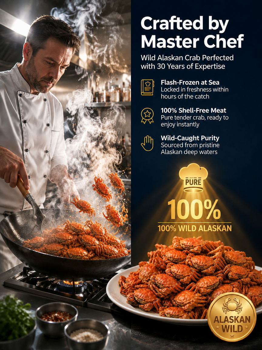 【 Approximately 100 / pack】Freshly Caught Deep-Sea Crab with Plenty of Meat | Spicy Crispy Ready-to-Eat Baby Crabs 🦀