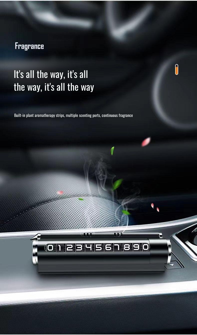 Car parking sign bracket attached to dashboard