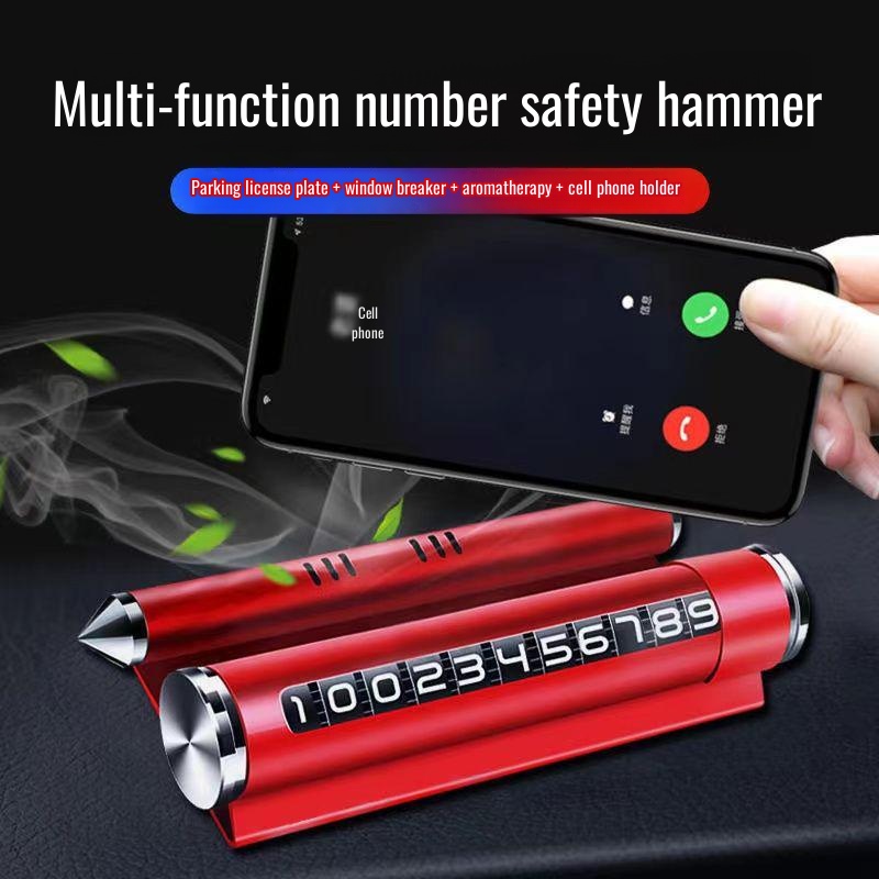Multi-function car safety hammer with window breaker