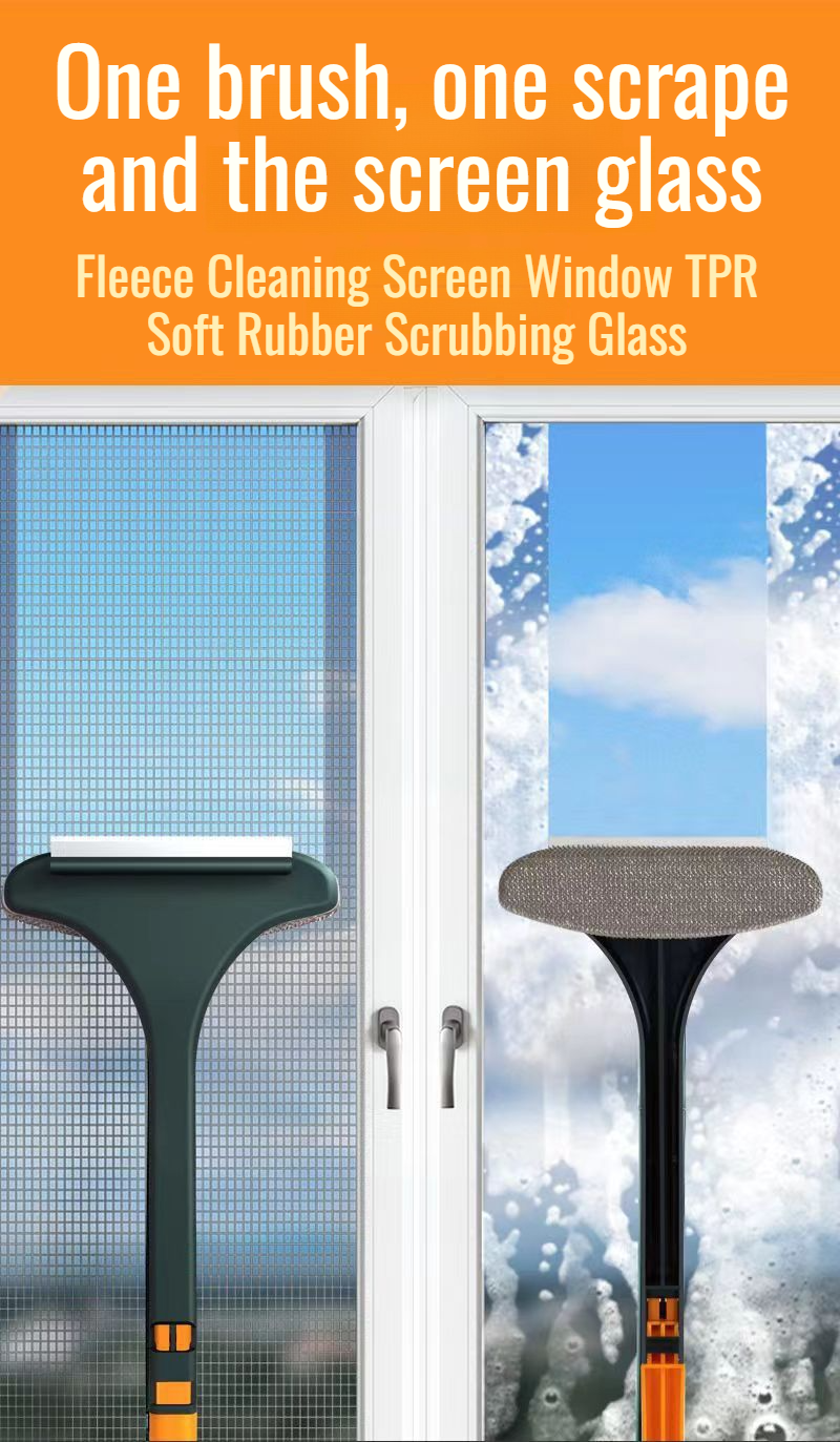 Durable cleaning brush for window screens