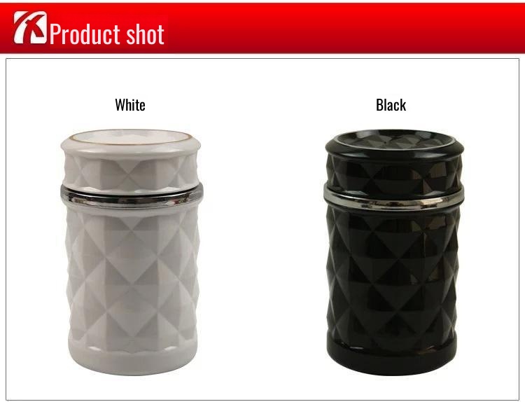 Nighttime use car ashtray with bright LED