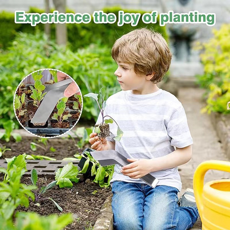 Safe and efficient plant transplanting with tongs