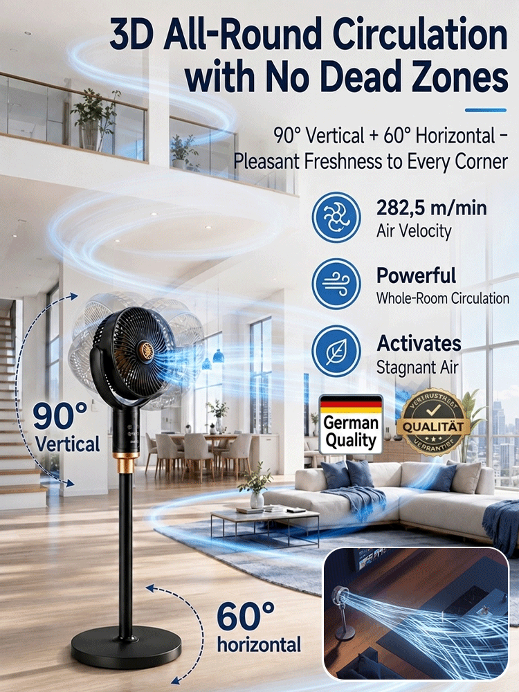 🌬️ 3D Touch-Control 3-Min Whole Room Cooling | Ultra-Quiet Under 25dB | Low Running Cost | Half Price Clearance!