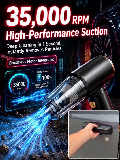 🌪️⚡ 32,000 Pa storm-force suction erases all dirt instantly!