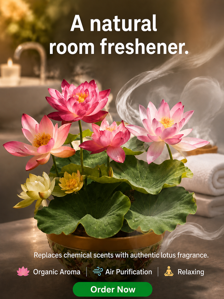 【 3-Day Sprout】Hydroponic Lotus | Grow in Plain Water | Extra-Long Blooming Period of Over 200 Days – Purifies the Air 🌸