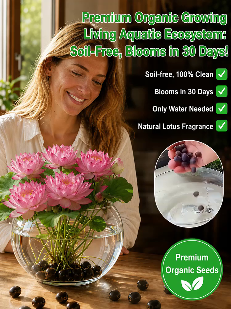 【 3-Day Sprout】Hydroponic Lotus | Grow in Plain Water | Extra-Long Blooming Period of Over 200 Days – Purifies the Air 🌸