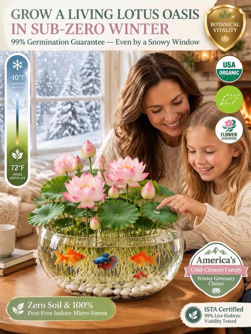 Direct Nursery Deal 🌸 Hydroponic Mini Lotus | Water Only No Soil | Natural Air Purifier | 8-Month Bloom 🪷