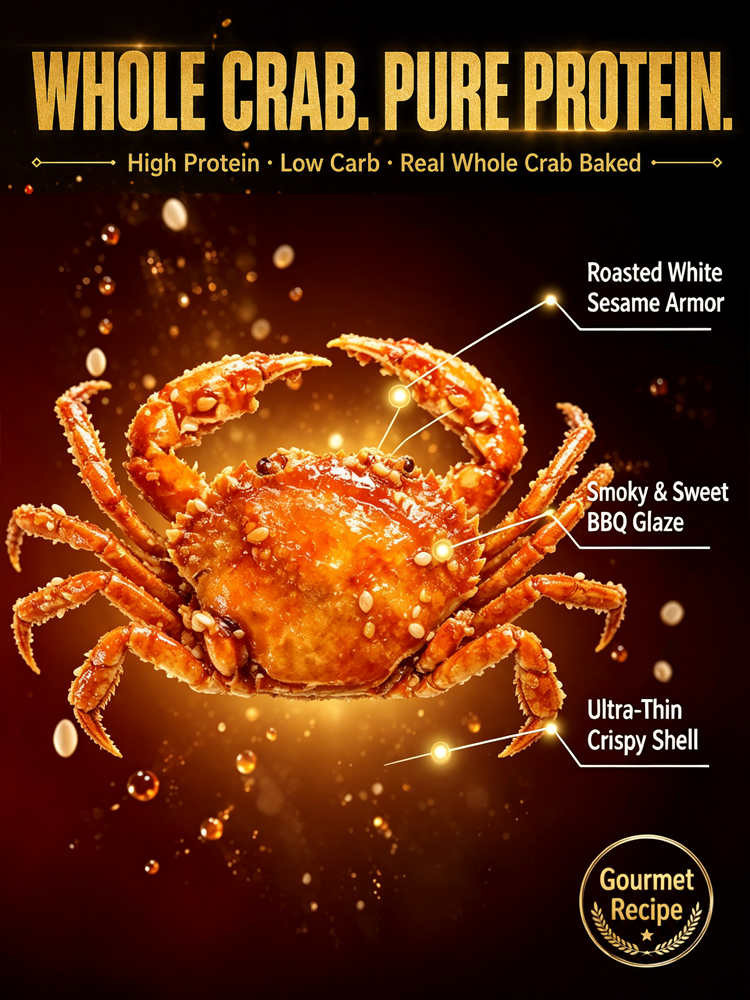 【 Approximately 100 / pack】Freshly Caught Deep-Sea Crab with Plenty of Meat | Spicy Crispy Ready-to-Eat Baby Crabs 🦀