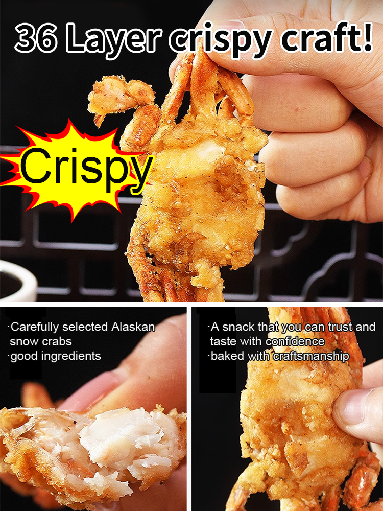 【Limited Time: BOGO!】Ready-to-Eat Crispy Small Crabs ❤ Non-Fried, Low-Calorie