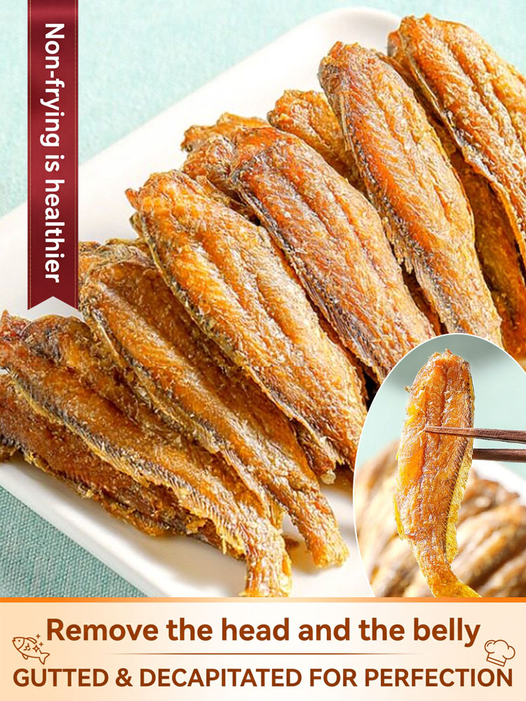 【One bag / 50 fish】Ready-to-eat crispy and delicious dried yellow croaker ❤ Non-fried, low-calorie