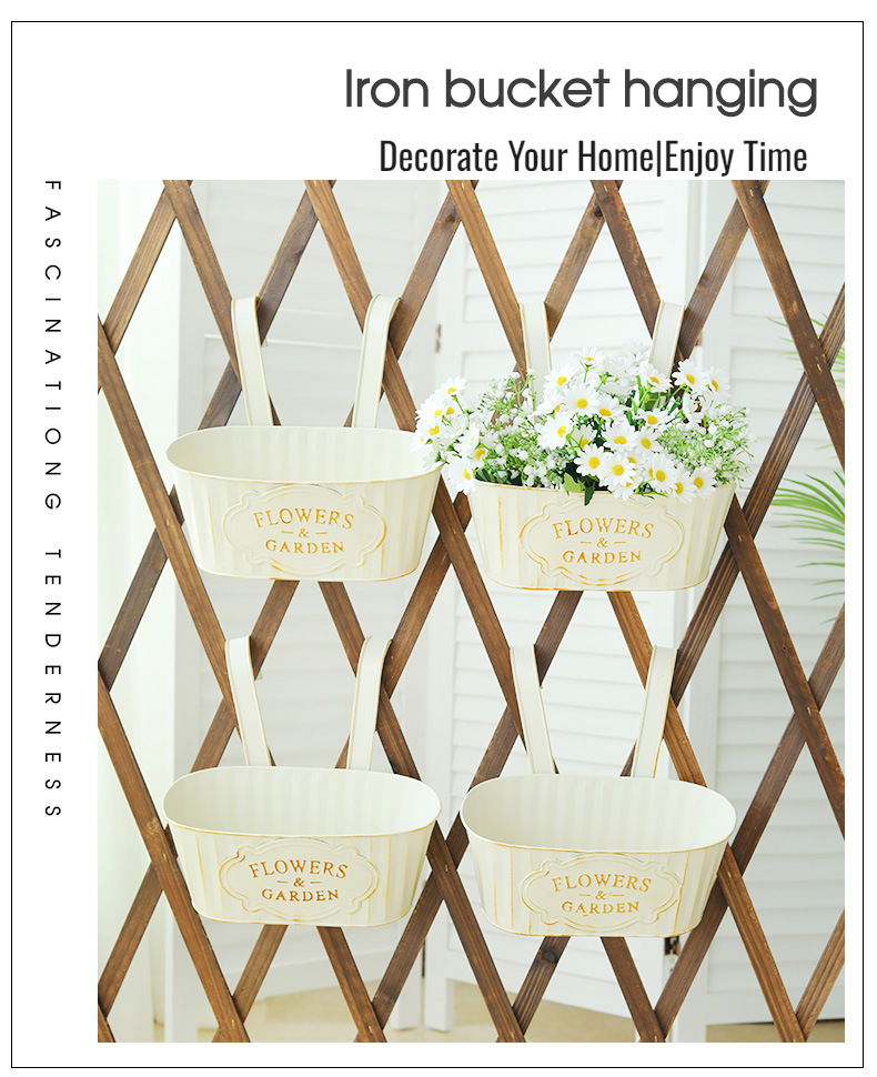 Wall-mounted removable succulent plant pots for balcony