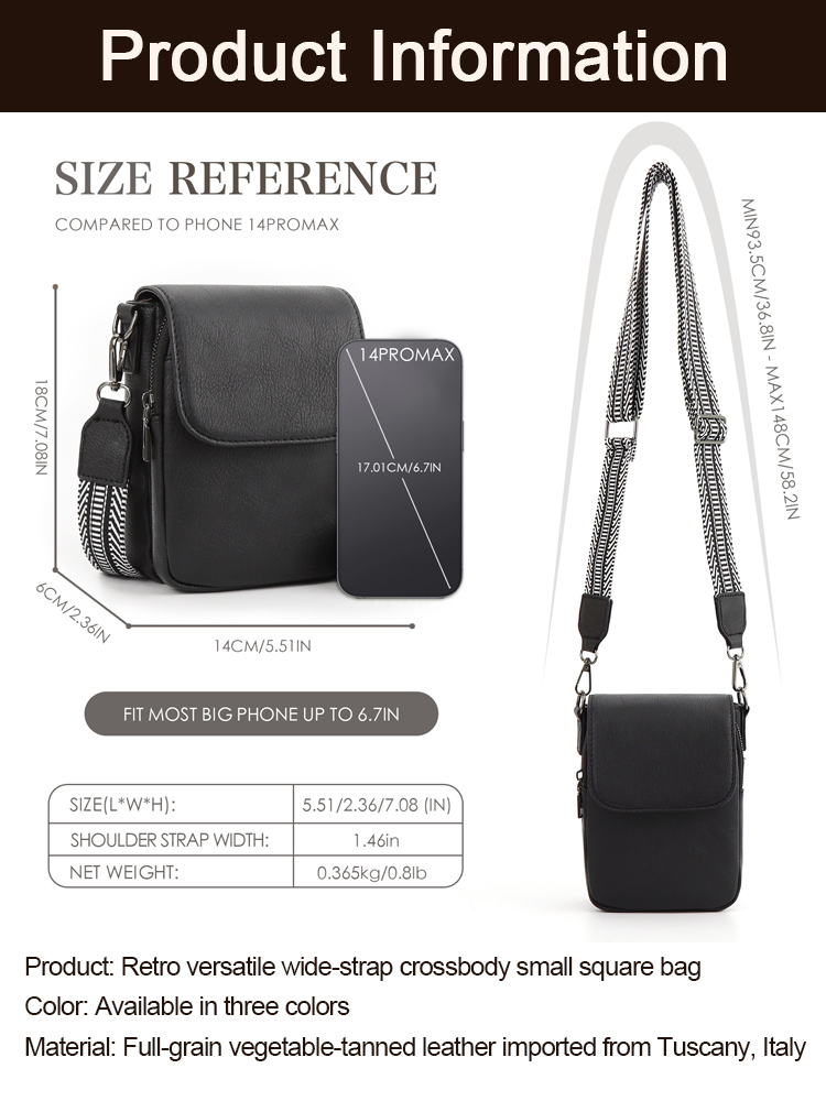 【Genuine leather】Premium Tuscan Leather Crossbody Bag- Anti-Theft Travel Organizer - Opens Flat 💼✨