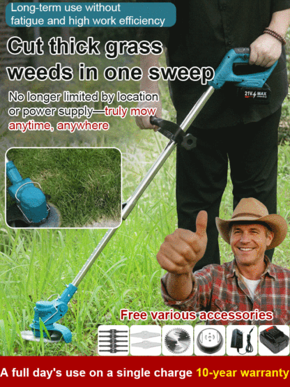 One-day use on one charge【Lightweight lithium battery garden lawn mower】buy 1 get 6 free