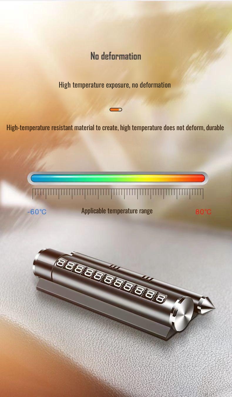 Multi-function car tool featuring phone number display