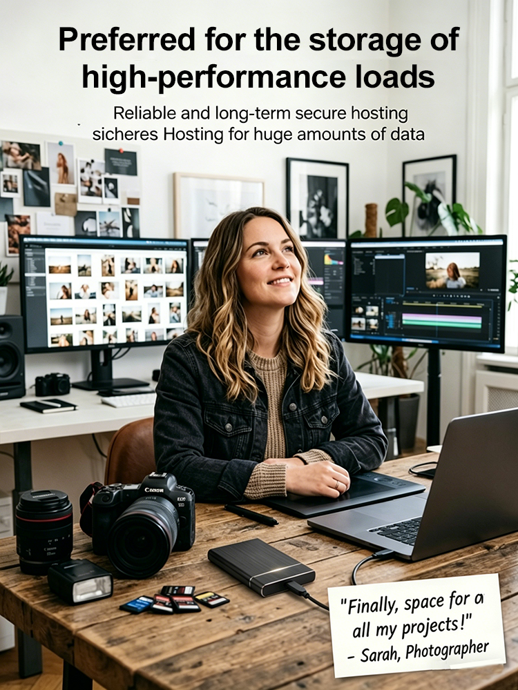 [10-Year Warranty Included] 32TB Portable Enterprise-Grade SSD | 3050 MB/s High-Speed Transfer 🚀 | IP54 Dust- and Shock-Resistant | Widely Compatible | UL-Certified 🛡️