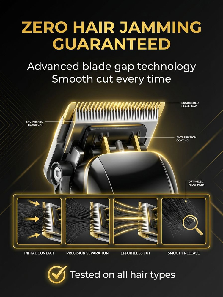 Silent and no-stuck hair Electric oil-cut carving hair clipper【👍Haircut, Shave, and Hair Removal in One!】【👍Lifetime warranty; free replacement for any issues within one year!！】