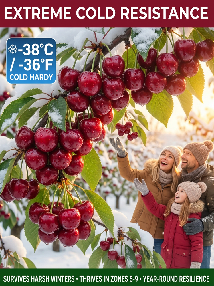 [100% Germination Guarantee] 4J XXL Regina Sweet Cherry Seeds | Carefully Selected Seeds with High Germination Rates | Bears Fruit Within One Year of Planting | Ideal for Balconies and Gardens | Cold-Hardy to -20°C 🍒