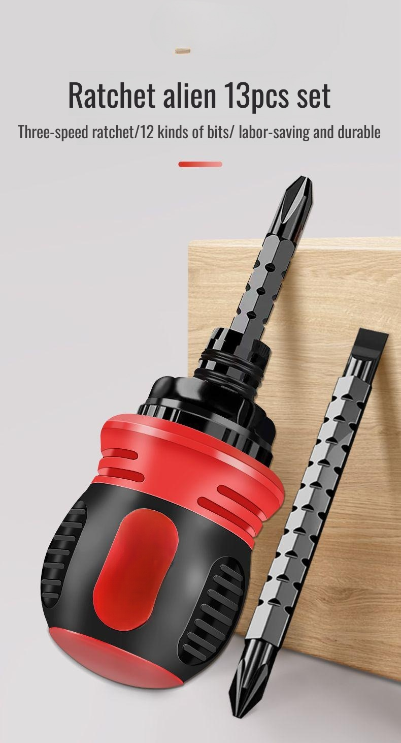 Close-up of magnetic double-ended screwdriver bits