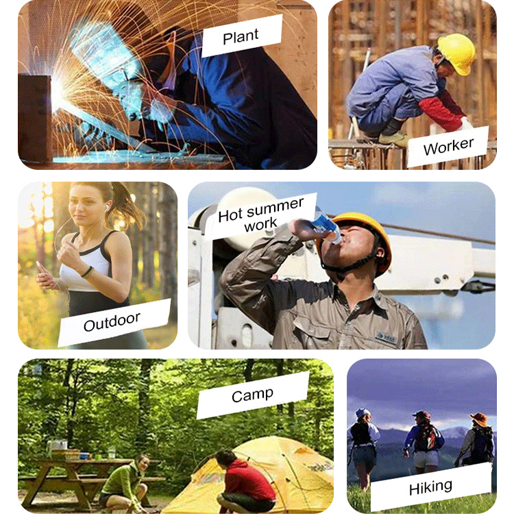 Outdoor full-body cooling device [flashlight + rechargeable treasure]AI intelligent cooling chip and silent motor release cool air as soon as it starts. It lowers the temperature of the sensation by 10 degrees Celsius in a short time!