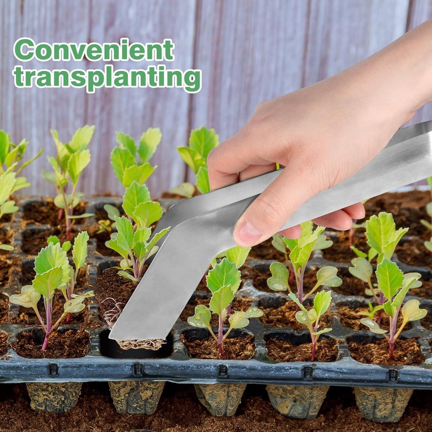 Easy-to-use garden transplanting tool