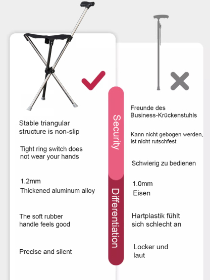 [FDA Designated Outdoor Products] ✨Outdoor Foldable Cane Chair✨The 1-second unfolding chair allows you to rest easily!